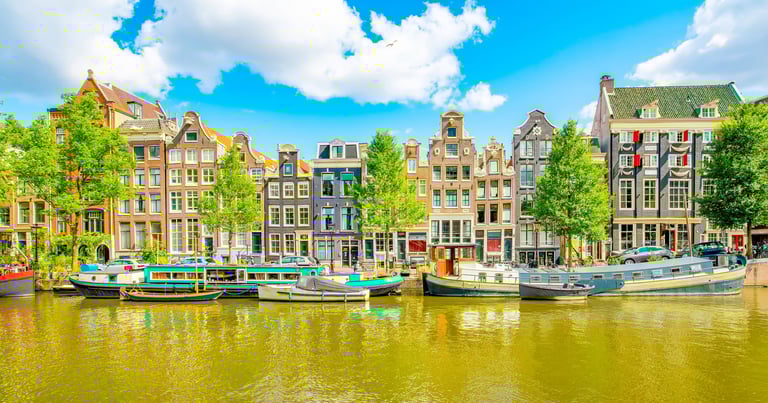 Panoramic view of Amsterdam city